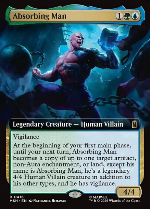 MtG Marvel Super Heroes Rare Absorbing Man #416 Extended Art FOIL、ToyWiz、kayou