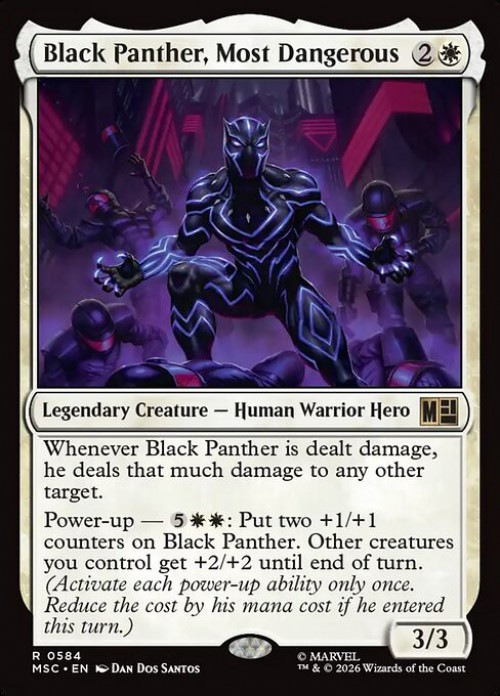 MtG Marvel Super Heroes Commander Rare Black Panther, Most Dangerous #584 Jumpstart FOIL、ToyWiz、kayou