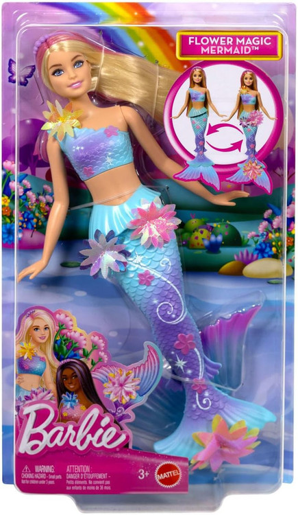 Barbie Fantasy Flower Magic Mermaid 13.25-Inch Doll Blue & Purple、ToyWiz、kayou