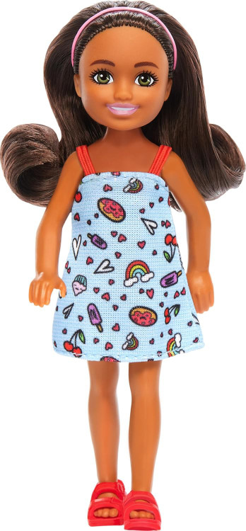 Barbie Family & Friends Club Chelsea Chelsea Mini Doll Brown Hair, Blue Dress、ToyWiz、kayou