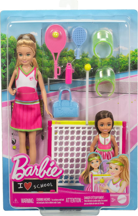 Barbie I Love School Stacie & Chelsea Tennis Doll Playset、ToyWiz、kayou