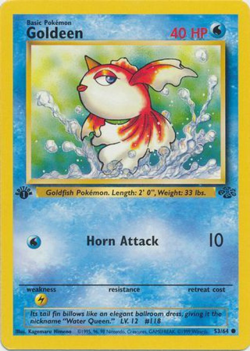 Pokemon Jungle Common Goldeen #53 1st Edition Damaged、ToyWiz、kayou