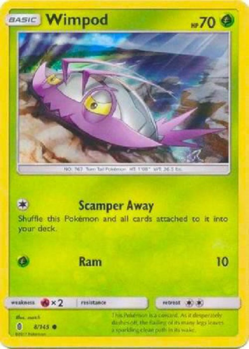 Pokemon Trading Card Game Sun & Moon Guardians Rising Promo Foil Wimpod #8 Moderately Played、ToyWiz、kayou