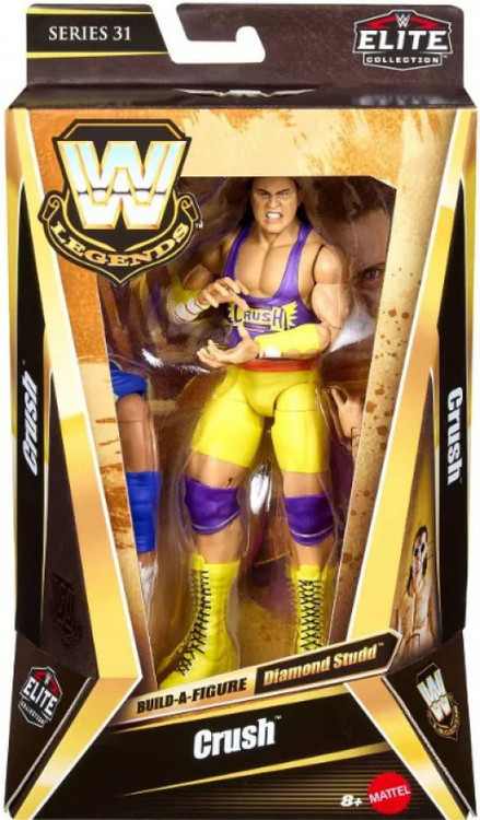 WWE Wrestling Elite Collection Legends Series 31 Crush Exclusive Action Figure Includes Build Diamond Studd Piece!、ToyWiz、kayou