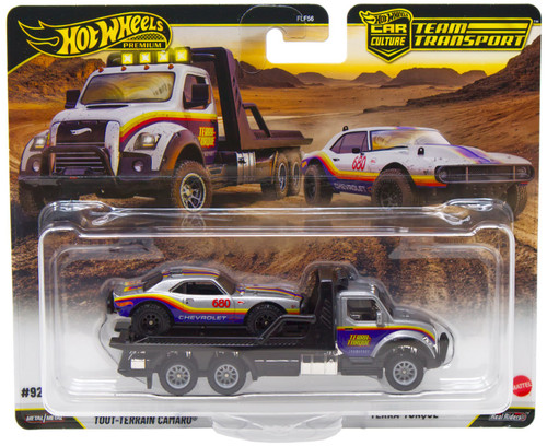 Hot Wheels Car Culture Team Transport '67 Off Road Camero & Terra Torque Diecast Car、ToyWiz、kayou