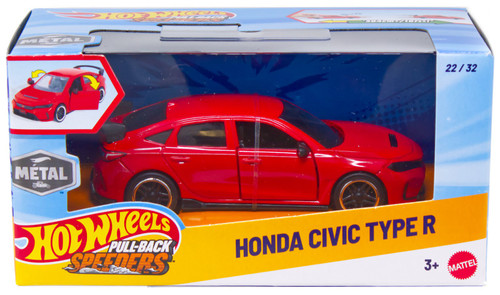 Hot Wheels Pull-Back Speeders Honda Civic Type R Diecast Pull-Back Car、ToyWiz、kayou