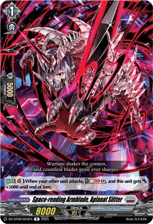 Cardfight Vanguard Trading Card Game Super Brave Detonation Rare Space-rending Armblade, Aplanat Slitter DZ-BT09/053EN、ToyWiz、kayou