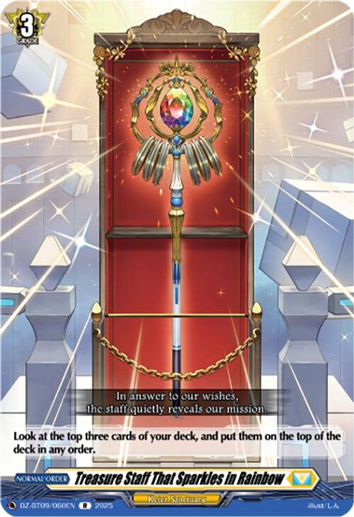 Cardfight Vanguard Trading Card Game Super Brave Detonation Rare Treasure Staff That Sparkles in Rainbow DZ-BT09/060EN、ToyWiz、kayou