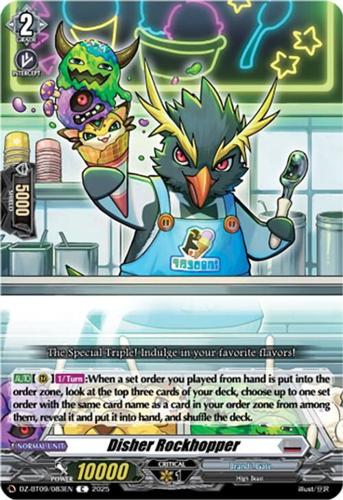 Cardfight Vanguard Trading Card Game Super Brave Detonation Common Disher Rockhopper DZ-BT09/083EN、ToyWiz、kayou