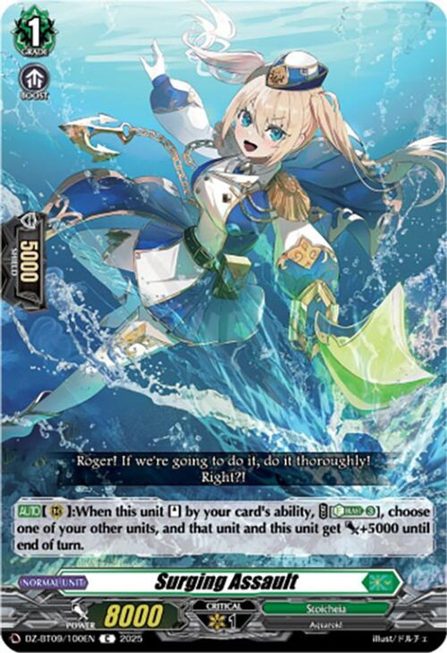 Cardfight Vanguard Trading Card Game Super Brave Detonation Common Surging Assault DZ-BT09/100EN、ToyWiz、kayou