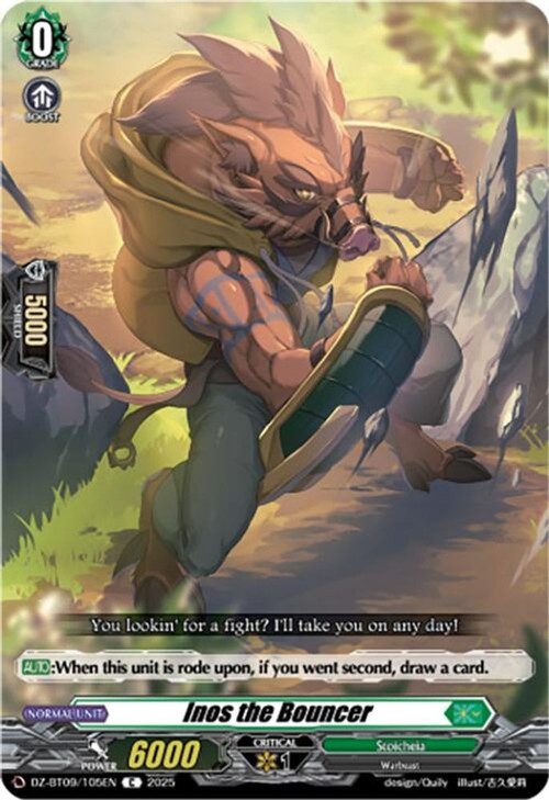 Cardfight Vanguard Trading Card Game Super Brave Detonation Common Inos the Bouncer DZ-BT09/105EN、ToyWiz、kayou