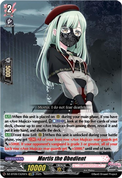 Cardfight Vanguard Trading Card Game Super Brave Detonation EXRRR Mortis the Obedient DZ-BT09/EX20EN、ToyWiz、kayou