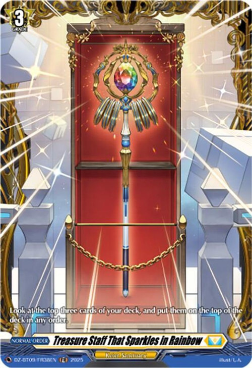 Cardfight Vanguard Trading Card Game Super Brave Detonation FR Treasure Staff That Sparkles in Rainbow DZ-BT09/FR38EN、ToyWiz、kayou