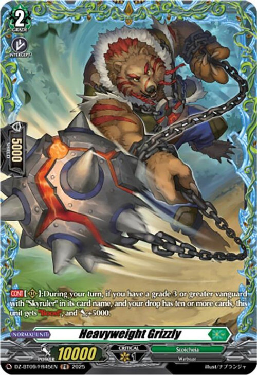 Cardfight Vanguard Trading Card Game Super Brave Detonation FR Heavyweight Grizzly DZ-BT09/FR45EN、ToyWiz、kayou