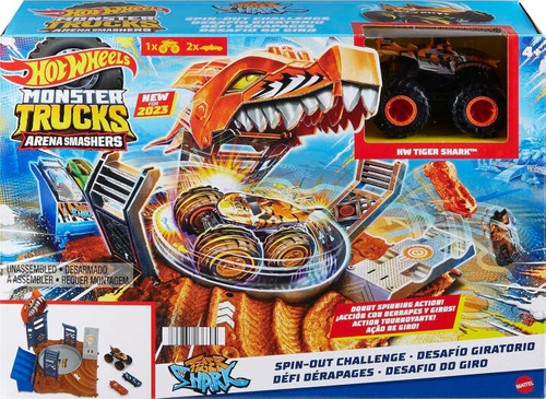 Hot Wheels Monster Trucks Arena Smashers Spin-Out Challenge Playset、ToyWiz、kayou