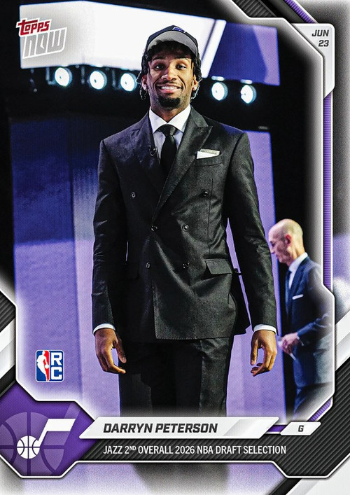 NBA Utah Jazz 2025-26 NOW Basketball Darryn Peterson DPET Rookie Card, 2nd Overall Draft Pick、ToyWiz、kayou