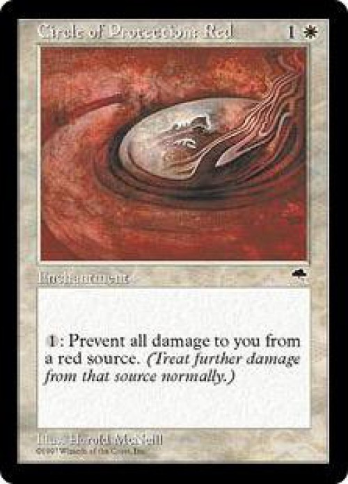 MtG Tempest Common Circle of Protection: Red #11 Lightly Played、ToyWiz、kayou
