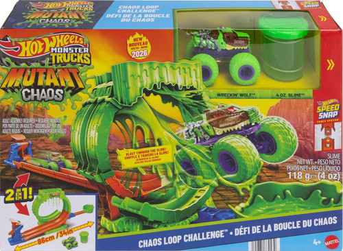 Hot Wheels Monster Trucks Sharks vs Dinos Chaos Loop Challenge Playset、ToyWiz、kayou