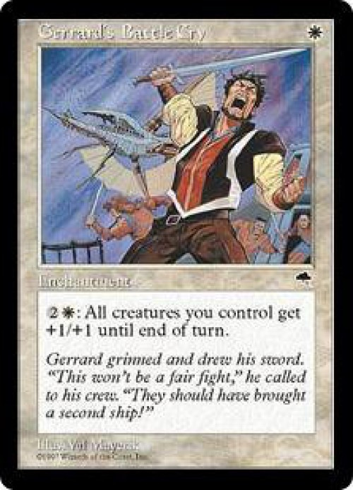 MtG Tempest Rare Gerrard's Battle Cry #21 Lightly Played、ToyWiz、kayou