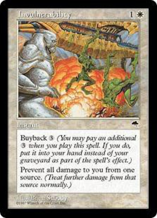 MtG Tempest Uncommon Invulnerability #25 Lightly Played、ToyWiz、kayou