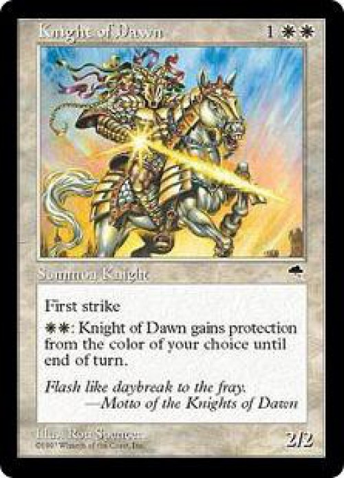 MtG Tempest Uncommon Knight of Dawn #26 Lightly Played、ToyWiz、kayou