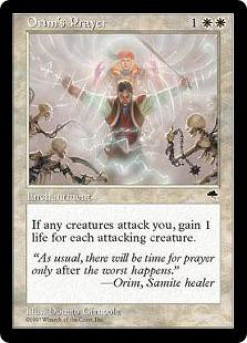 MtG Tempest Uncommon Orim's Prayer #33 Lightly Played、ToyWiz、kayou