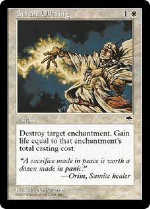 MtG Tempest Uncommon Serene Offering #40 Lightly Played、ToyWiz、kayou