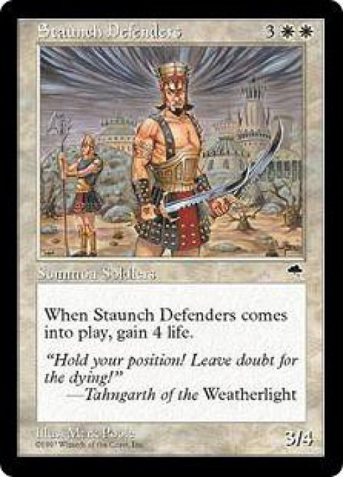 MtG Tempest Uncommon Staunch Defenders #49 Lightly Played、ToyWiz、kayou