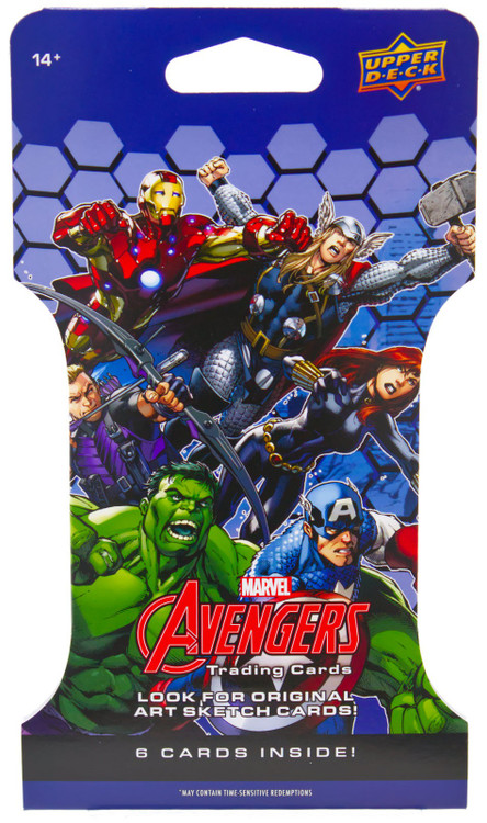 Marvel The Avengers Trading Card SLEEVED BOOSTER Pack 6 Cards、ToyWiz、kayou