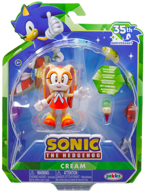 Sonic The Hedgehog 35th Anniversary Cream Action Figure with Ice Cream Cone、ToyWiz、kayou