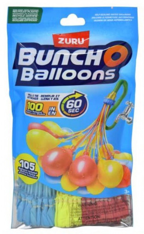 Bunch O Balloons Blue, Yellow & Red 105-Pack、ToyWiz、kayou