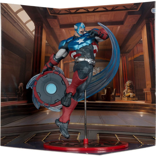McFarlane Toys Marvel Rivals Captain America Posed Figure with Scene (Pre-Order ships September)、ToyWiz、kayou