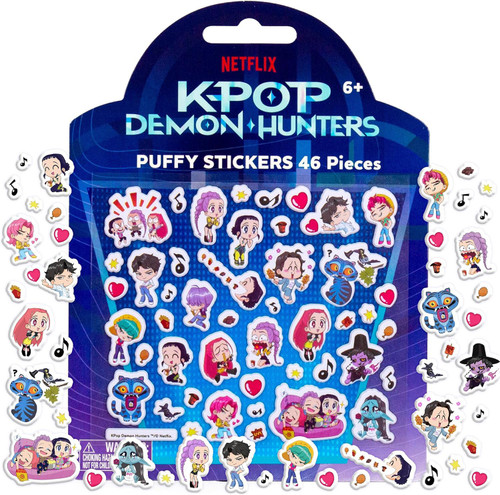 KPop Demon Hunters Puffy Sticker Set、ToyWiz、kayou