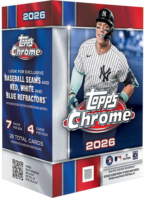 MLB Topps 2026 Chrome Baseball Trading Card BLASTER Box 7 Packs、ToyWiz、kayou