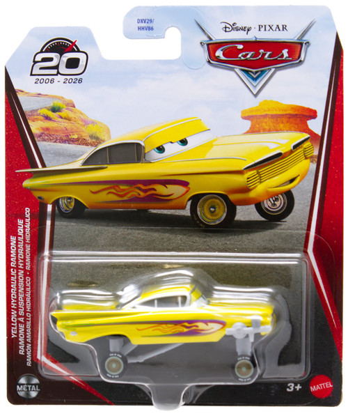 Disney / Pixar Cars 20th Anniversary Metal Yellow Hydraulic Ramone Diecast Car、ToyWiz、kayou