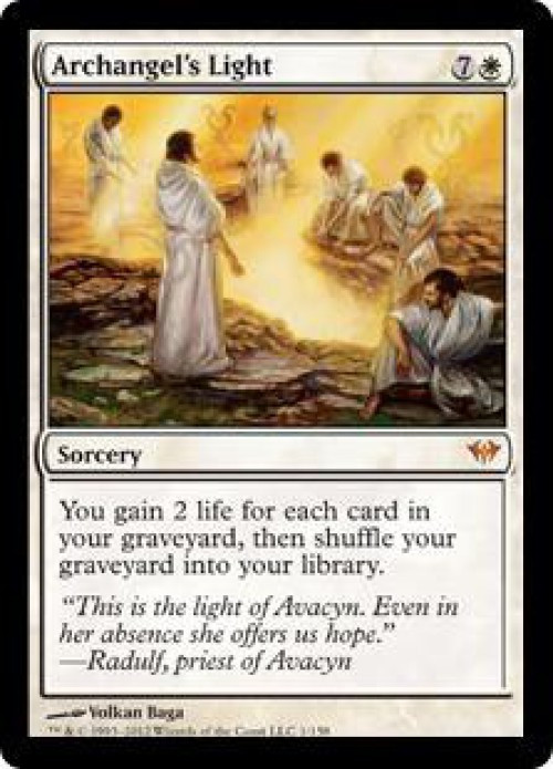 MtG Trading Card Game Dark Ascension Mythic Rare Archangel's Light #1 Moderately Played、ToyWiz、kayou
