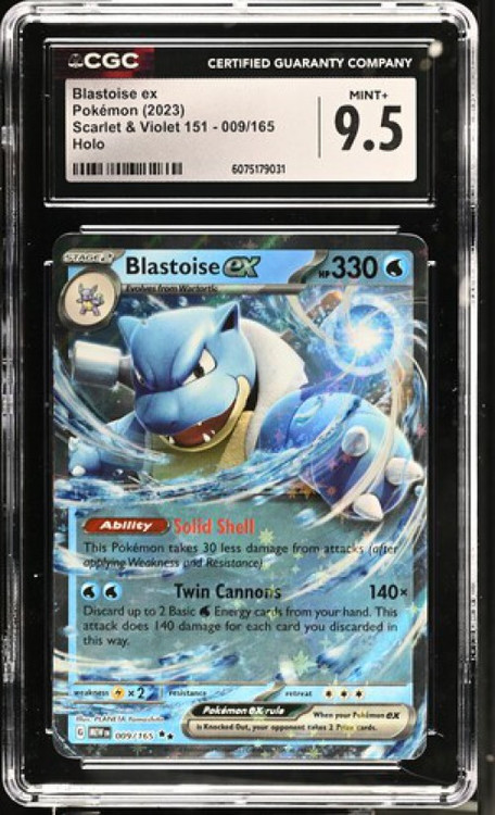 Nintendo Pokemon Scarlet & Violet 151 Blastoise ex #009 CGC 9.5、ToyWiz、kayou