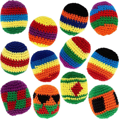Hacky Sack Footbag Bean Bag Rainbow Kickball 2.5-Inch Hacky Sack 1 RANDOM Design、ToyWiz、kayou