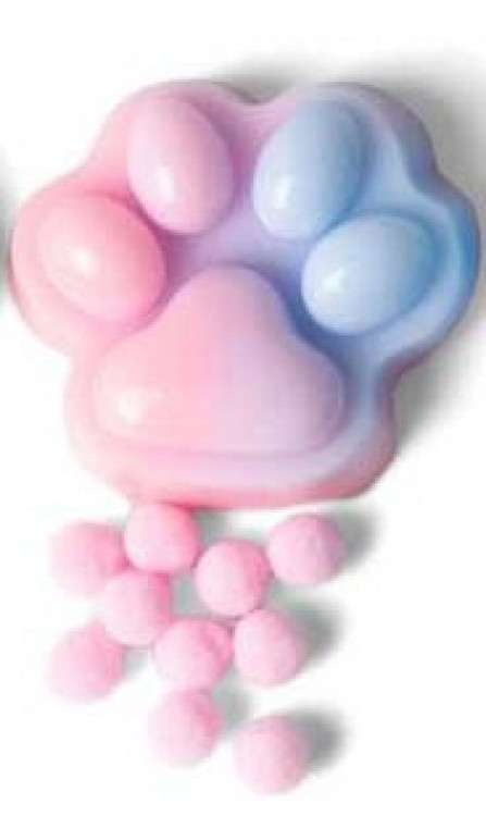 Scrunchems Sticky Squishy Paw Prints PINK Sensory Stress Toy、ToyWiz、kayou