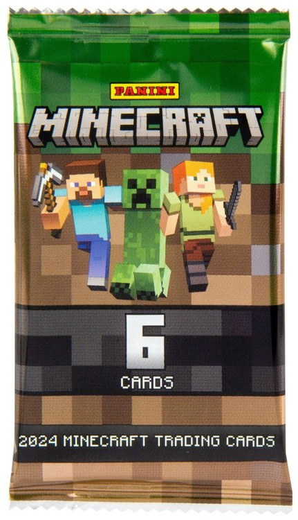 Minecraft Panini 2024 Minecraft Trading Card MEGA Box Pack 6 Cards