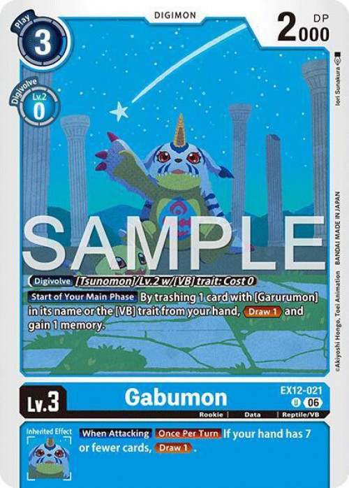 digimon world 3 gabumon card Digimon Card Game Gabumon BT15-020 SR Parallel Japanese DHL