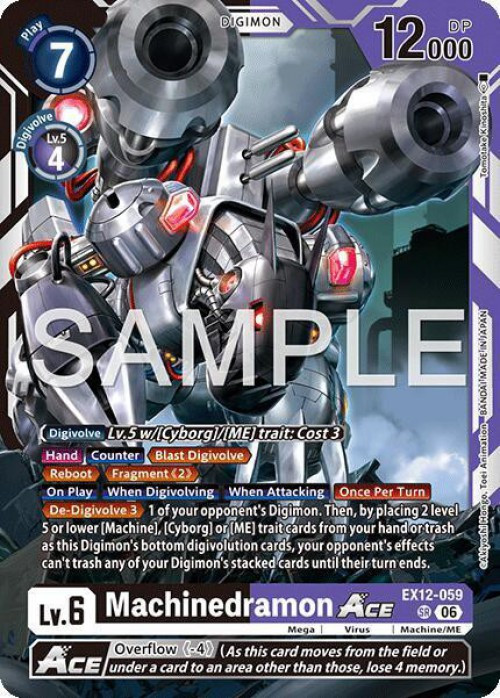 Digimon Trading Card Game Digital World Shambala Super Rare Machinedramon ACE EX12-059、ToyWiz、kayou