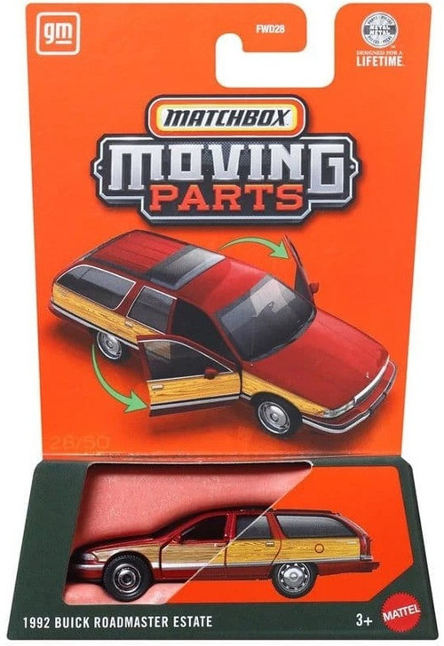 Matchbox Moving Parts 1992 Buick Roadmaster Estate Diecast Vehicle Red、ToyWiz、kayou
