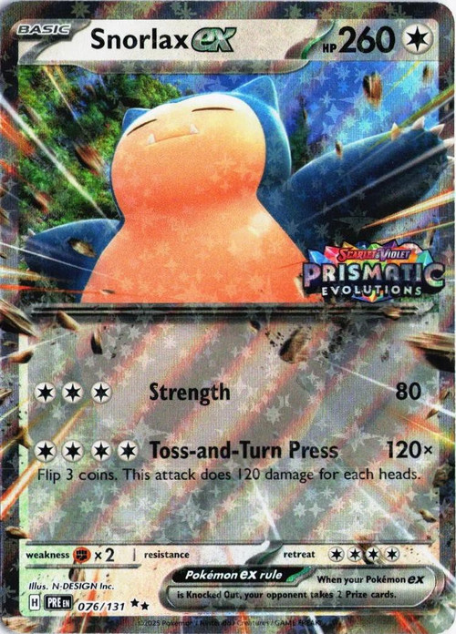 snorlax pokemon card ex TCG: & Blissey ex Special Collection (2 Foil Promo Cards, 1 Oversize & 8 Booster Packs) : Target Snorlax EX (076) 2025 Pokemon