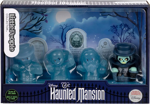 Fisher Price Little People Disney's The Haunted Mansion Collector Series 3 Hitchhiking Ghosts & Hatbox Ghost Figure 4-Pack Glow in the Dark、ToyWiz、kayou