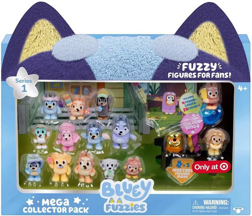 Bluey Fuzzies Series 1 Exclusive 2-Inch Mega Collector Pack 20 Mini Figures!、ToyWiz、kayou