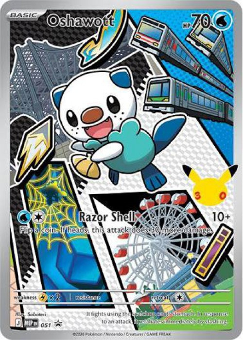 Pokemon Trading Card Game First Partner Illustration Collection Series 2 Illustration Rare Promo Oshawott MEP051、ToyWiz、kayou