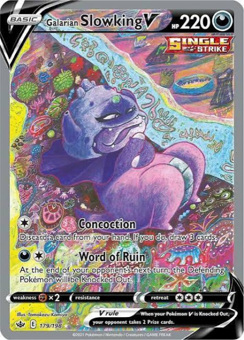 Pokemon Trading Card Game Sword & Shield Chilling Reign Ultra Rare Galarian Slowking V #179 Alternate Art Moderately Played、ToyWiz、kayou