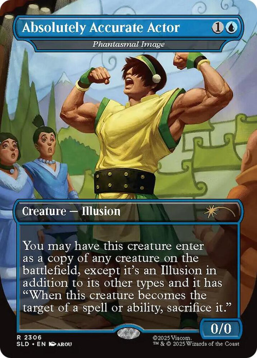 MtG Trading Card Game Secret Lair Drop Mythic Rare Absolutely Accurate Actor - Phantasmal Image #2306、ToyWiz、kayou