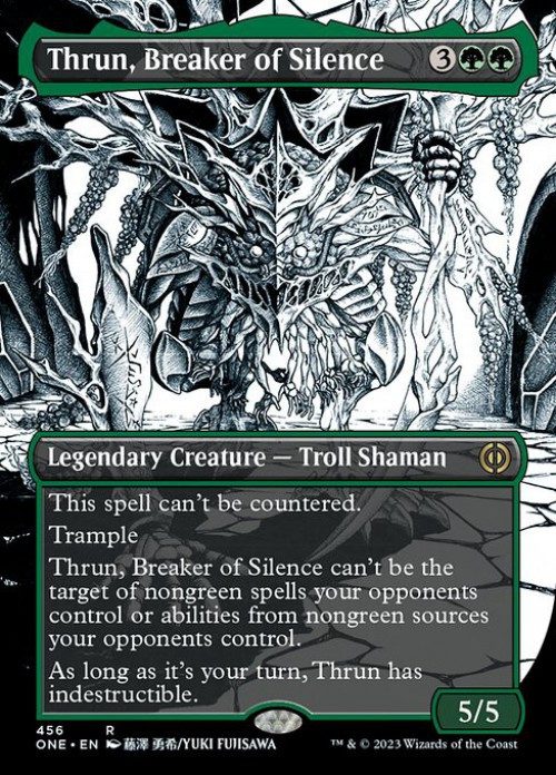 MtG Phyrexia: All Will Be One Rare Thrun, Breaker of Silence #456 Compleat Foil、ToyWiz、kayou